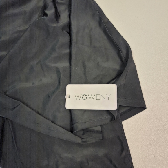 WOMENY Women's Black Swim Skirt Shorts Size XL High Waisted - Picture 3 of 6